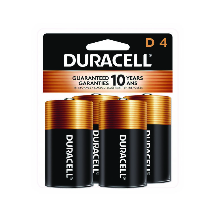 Duracell CopperTop Alkaline D Batteries, 4/Pack (DURMN1300R4Z)