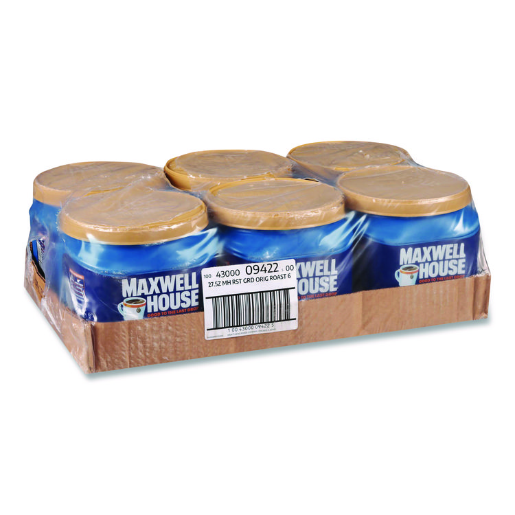Maxwell House Coffee, Original, 27.5 oz Canister, 6/Carton (MWH09422CT)