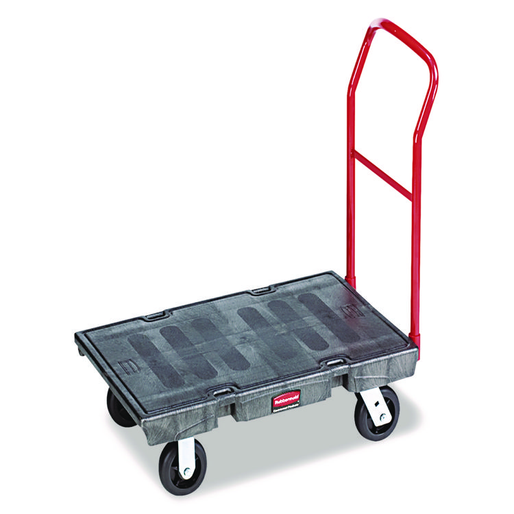Rubbermaid Commercial Heavy-Duty Platform Truck Cart, 2,000 lb Capacity, 24 x 48 Platform, Black (RCP443600BK)