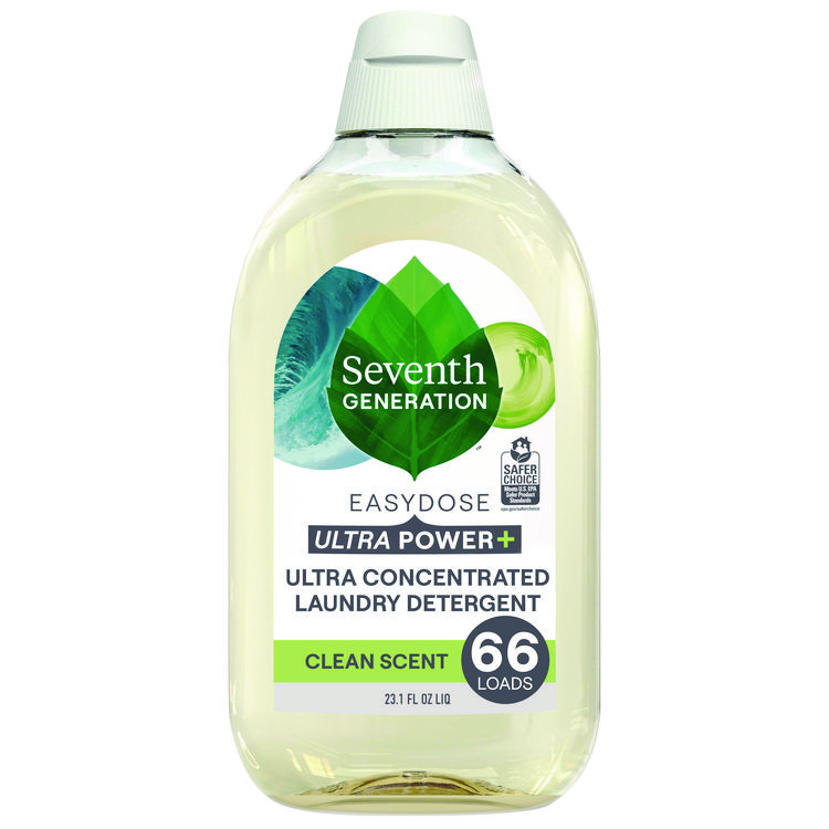 Seventh Generation Ultra Power + Laundry Detergent, Clean, 23.1 oz Bottle, 6/Carton (SEV68644243)