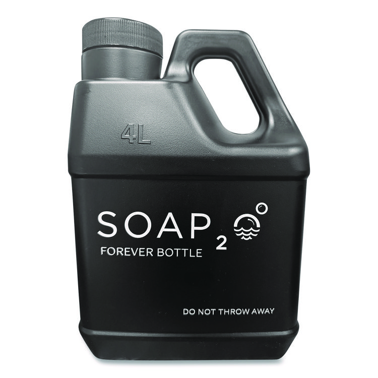 SOAP2O Forever Bottle, 1 gal, 10/Carton (SZOS2O4LFLBLK)