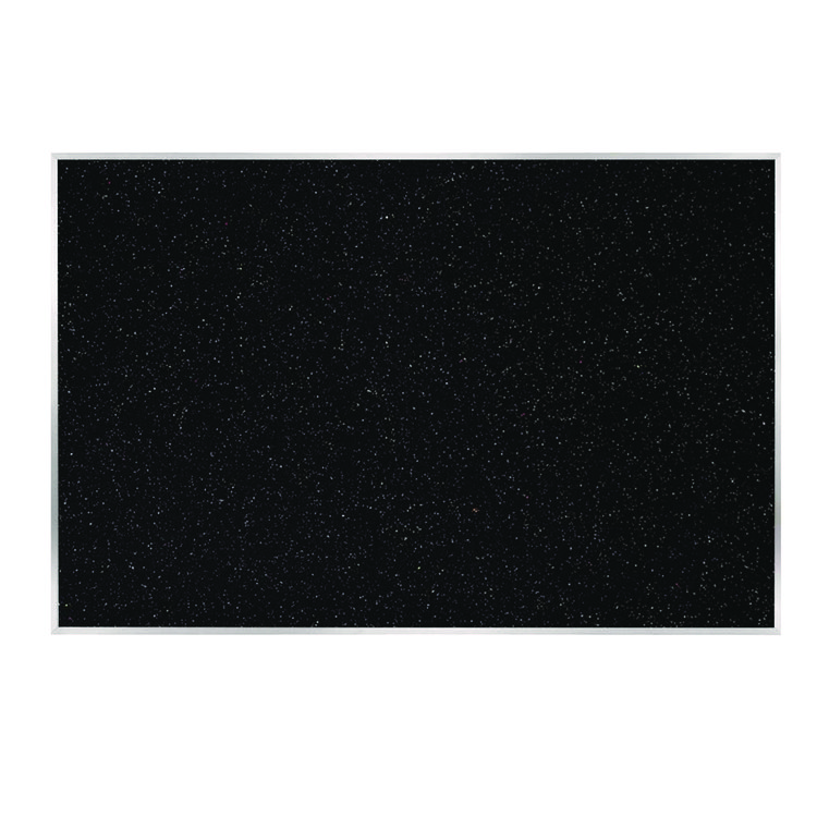 Ghent Recycled Bulletin Board, 87.91 x 48.5, Confetti Surface, Satin Aluminum Frame (GHEATR47CF)