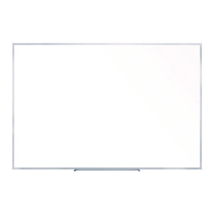 Ghent Non-Magnetic Whiteboard with Aluminum Frame, 87.91" x 48.5", White Surface, Satin Aluminum Frame (GHEM2474)