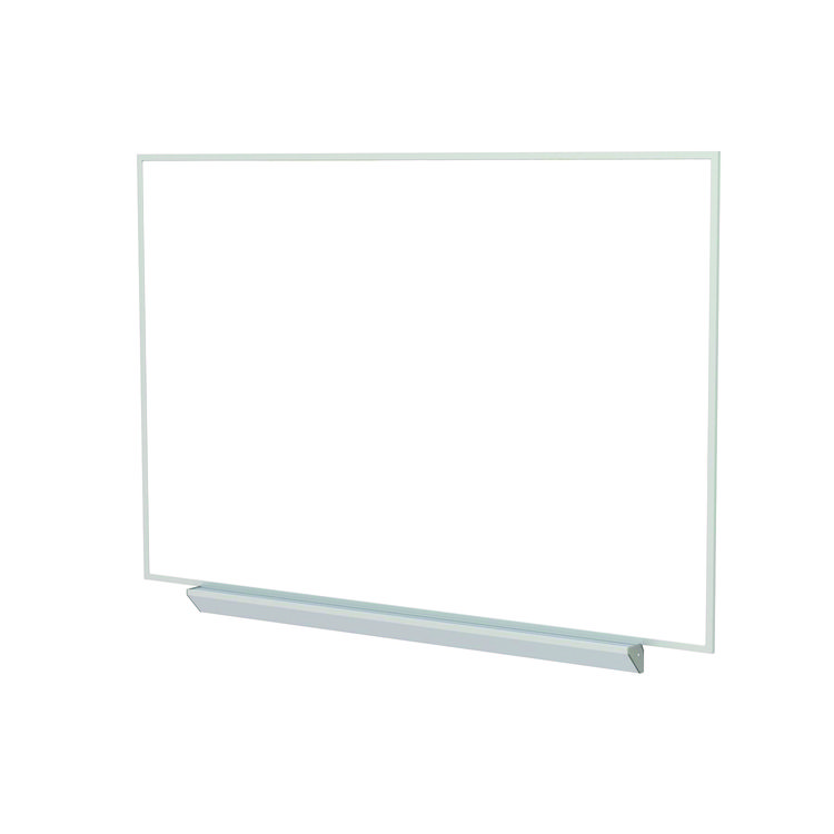 Ghent M1 Porcelain Magnetic Whiteboard with Box Tray, 87.91 x 51.25, White Surface, Satin Aluminum Frame (GHEA2M47)