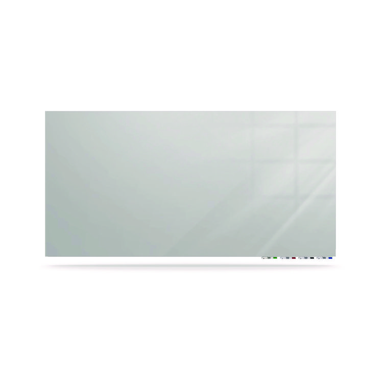 Ghent Aria Low-Profile Frameless Magnetic Glassboard, 120" x 48", Gray Surface (GHEARIASM410GY)