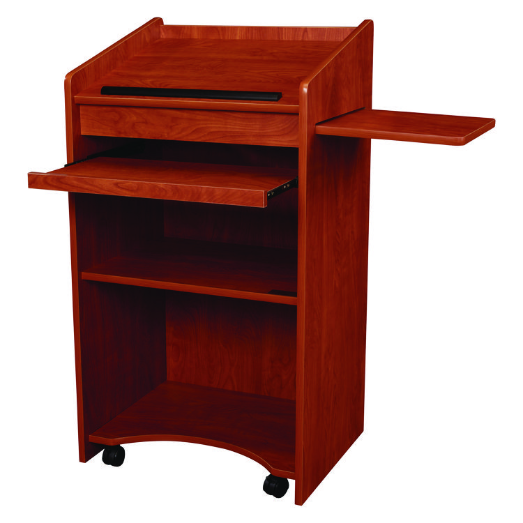 Oklahoma Sound Aristocrat Non-Sound Lectern, 25 x 20 x 46, Cherry (NPS600CH)