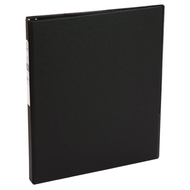 Avery Economy Non-View Binder with Round Rings, 3 Rings, 0.5" Capacity, 11 x 8.5, Black, (3201) (AVE03201)