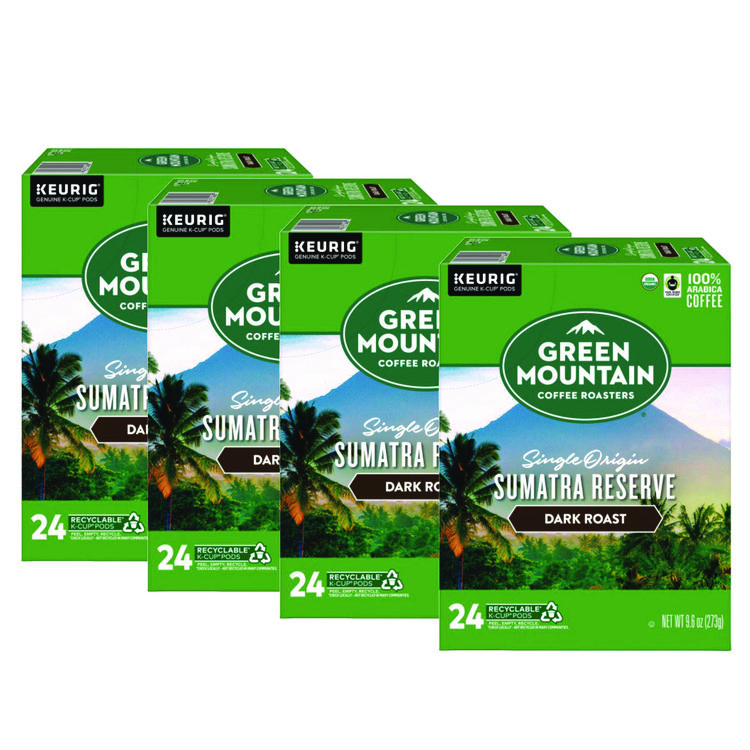 KEURIG DR PEPPER Fair Trade Organic Sumatran Extra Bold Coffee K-Cups, 96/Carton (GMT4060CT)