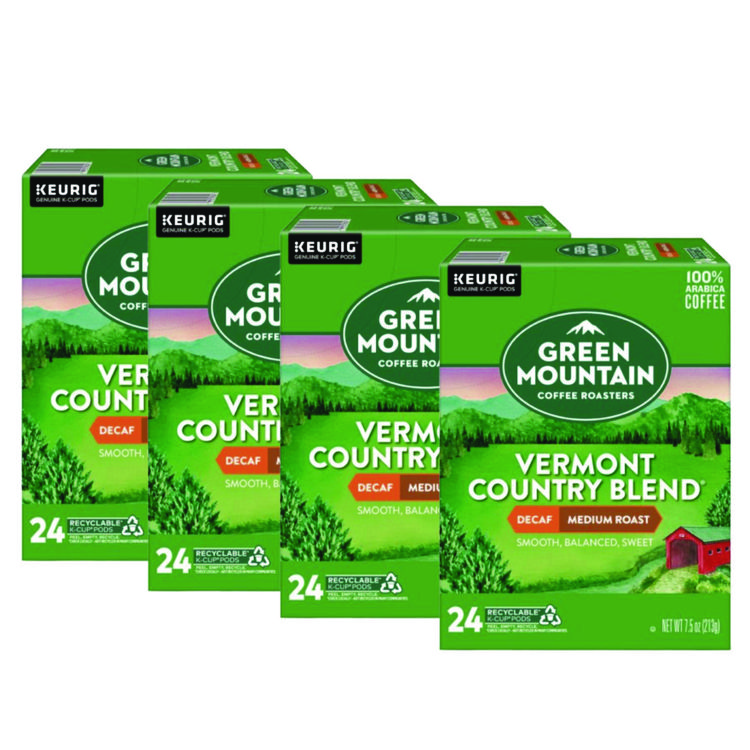 KEURIG DR PEPPER Vermont Country Blend Decaf Coffee K-Cups, 96/Carton (GMT7602CT)