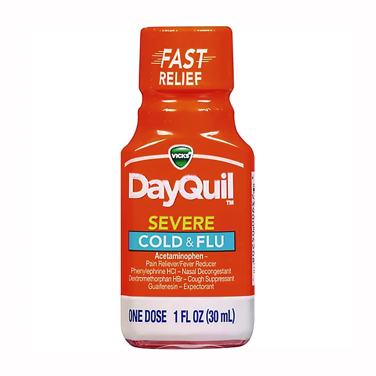 PROCTER & GAMBLE Severe Cold and Flu Relief Liquid, 1 oz Bottle (PFY04208)
