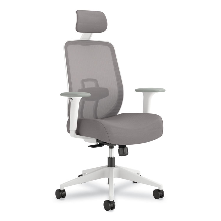 HON Altern Mesh Mid-Back Task Chair, 17.95 to 21.1 Seat Height, Gray Seat, Gray/White Back, White Base (HONALTT1UMWHT)
