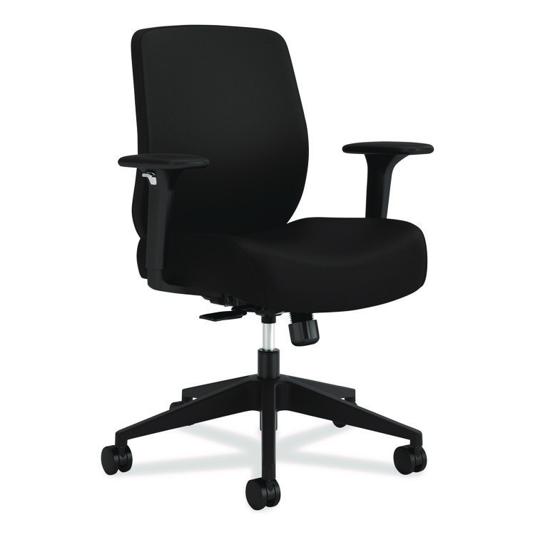 HON Altern Upholstered Low-Back Task Chair, 16.5 to 19.56 Seat Height, Black Seat, Black Back, Black Base (HONALTT1UUBLK)