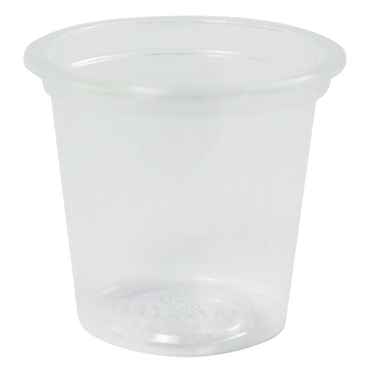 World Centric PLA Clear Cold Cups, 1 oz, Plastic, Clear, 3,000/Carton (WORCPCS1SN)