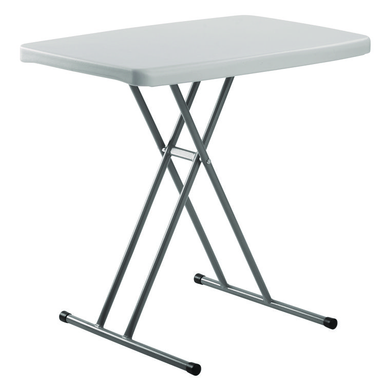 NPS Height Adjustable Personal Folding Table, Rectangular, 20 x 30 x 27.87, Speckled Gray Top, Gray Base/Legs (NPSPT3020)