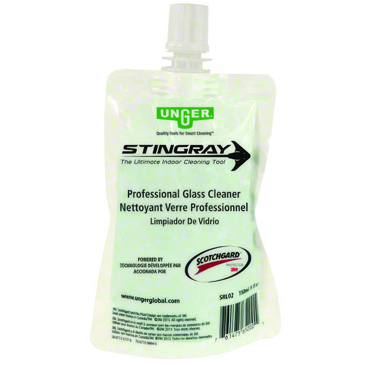 Unger Stingray Professional Glass Cleaning Liquid, 150 mL Pouch (UNGSRL02)