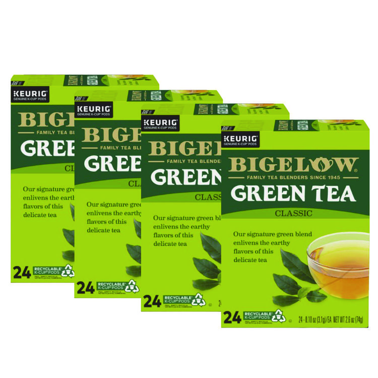Bigelow Green Tea K-Cup Pack, 24/Box, 4 Box/Carton (GMT6085CT)