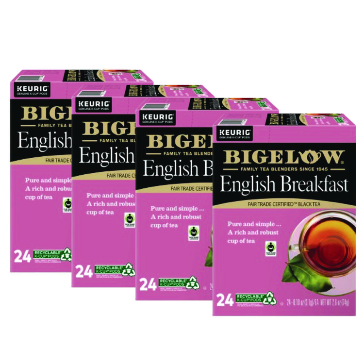 Bigelow English Breakfast Tea K-Cups, 24/Box, 4 Box/Carton (GMT6080CT)