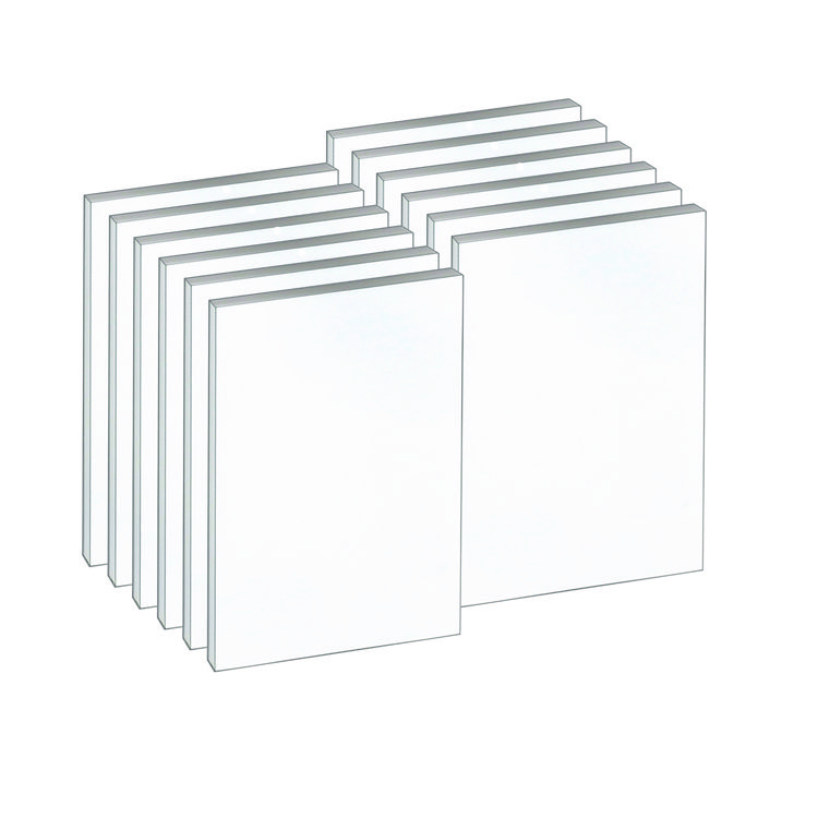 Second Nature Second Nature Recycled Unruled Memo Pads, 4 x 6, White, 100 Sheets, 12/Pack (TOP74716)