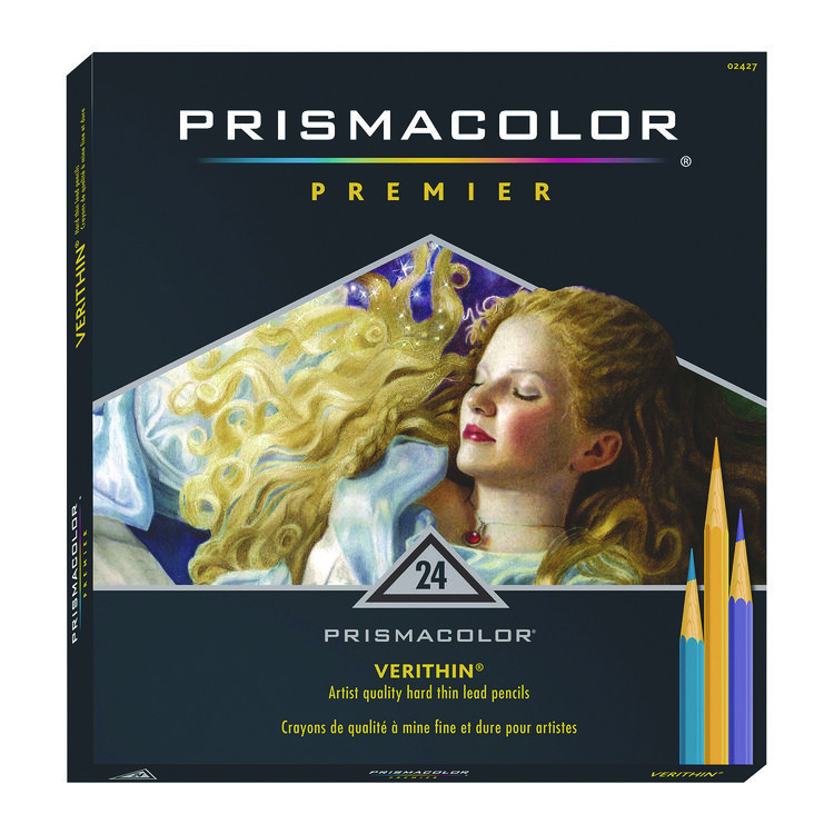 Prismacolor Verithin Colored Pencils, Assorted Lead and Barrel Colors, 24/Set (SAN2427)