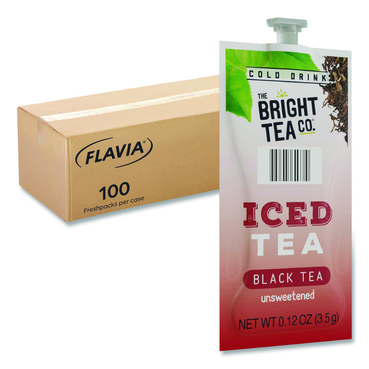 The Bright Tea Co. The Bright Tea Co. Unsweetened Iced Black Tea Freshpack, 100/Carton (LAV48047)
