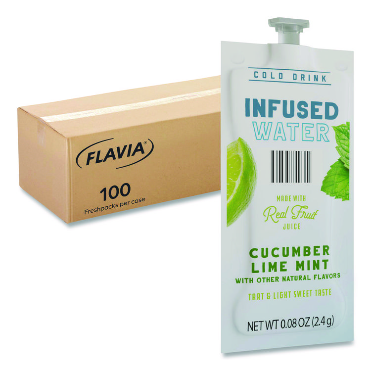 FLAVIA Cucumber Lime Mint Infused Water Freshpack, 100/Carton (LAV48051)