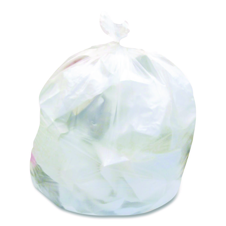 Heritage Low Density Can Liners, 30 gal, 0.5 mil, 30" x 36", Clear, Flat Pack, 250/Carton (HER659385)