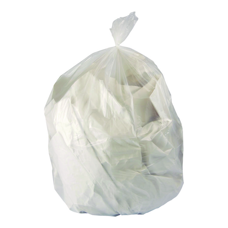 Heritage Linear Low-Density Can Liners, 16 gal, 0.7 mil, 24" x 32", Clear, Interleaved Roll, 500/Carton (HER1578142)