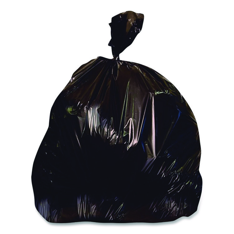 Heritage Linear Low-Density Can Liners, 56 gal, 1.7 mil, 43" x 47", Black, Flat Pack, 100/Carton (HER2597595)
