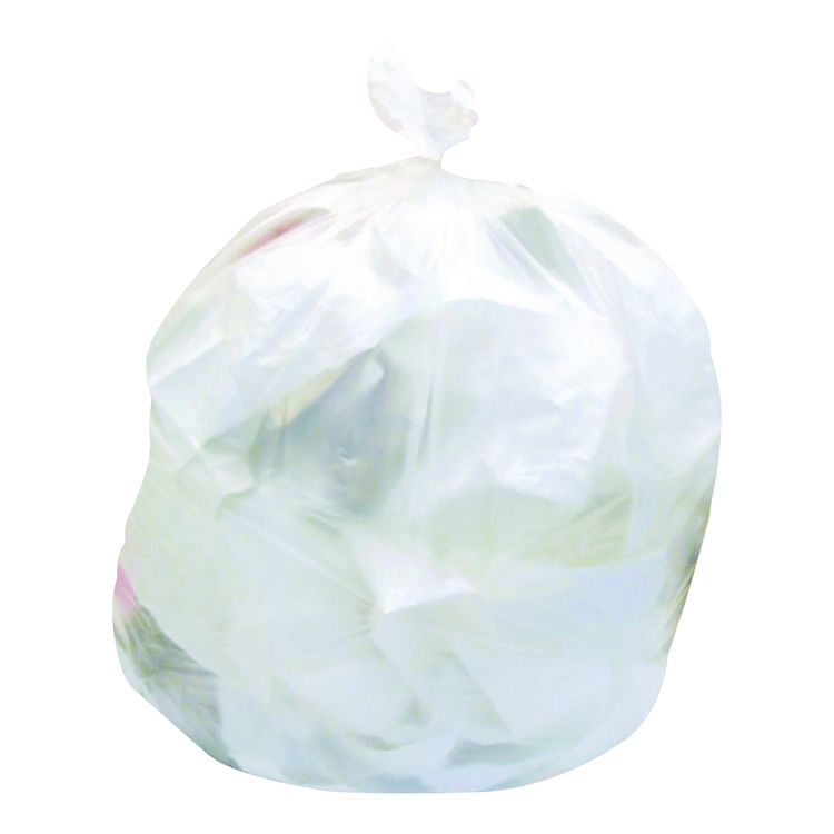 Heritage High-Density Waste Can Liners, 10 gal, 6 mic, 24" x 27", Natural, Roll, 50 Bags/Roll, 20 Rolls/Carton (HER2597636)