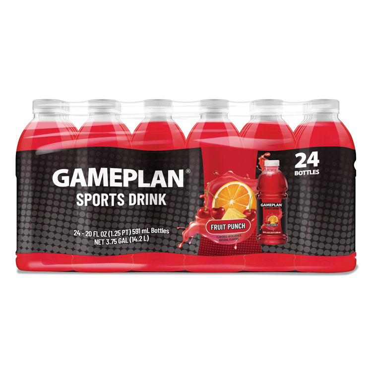 Niagara Bottling Gameplan Sports Drink, Fruit Punch, 20 oz Bottle, 24/Carton (NGBGMP20Z24PFP)