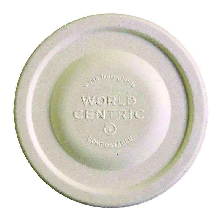 World Centric Fiber Lids for Bowls, Fits 12 oz to 32 oz Bowls, 4.7" Diameter x 0.4" h, Natural, Paper, 1,000/Carton (WORBOLFB12LF)