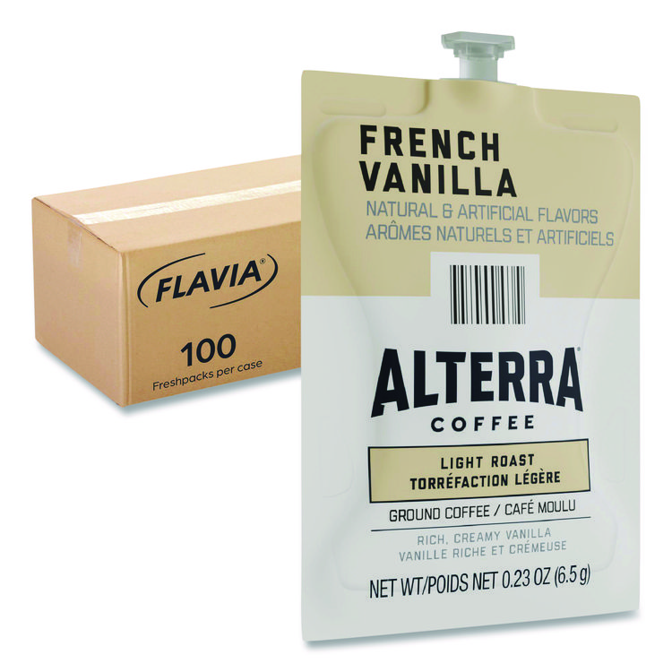 FLAVIA Alterra French Vanilla Coffee Freshpack, 100/Carton (LAV48009)