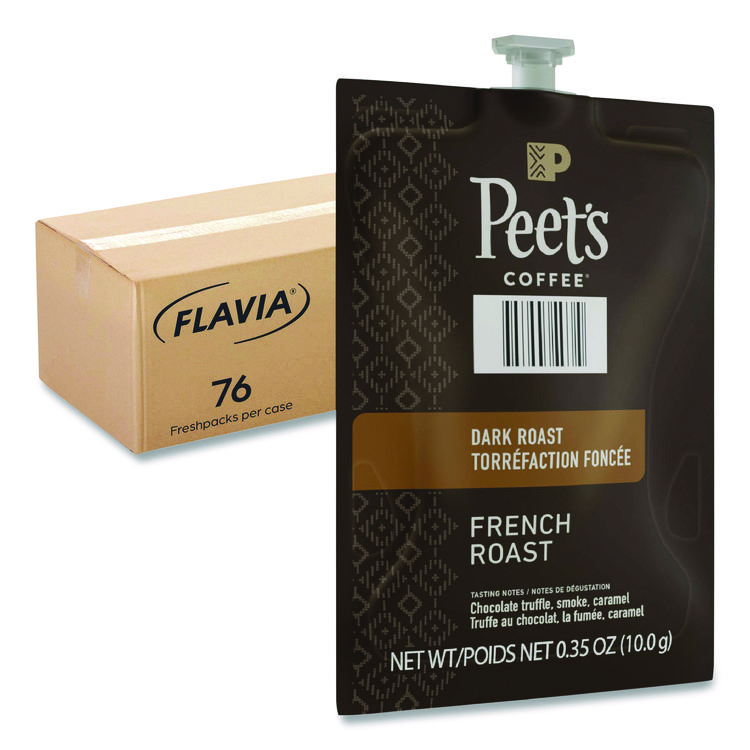 FLAVIA Peet's French Roast Coffee Freshpack, 76/Carton (LAV48036)