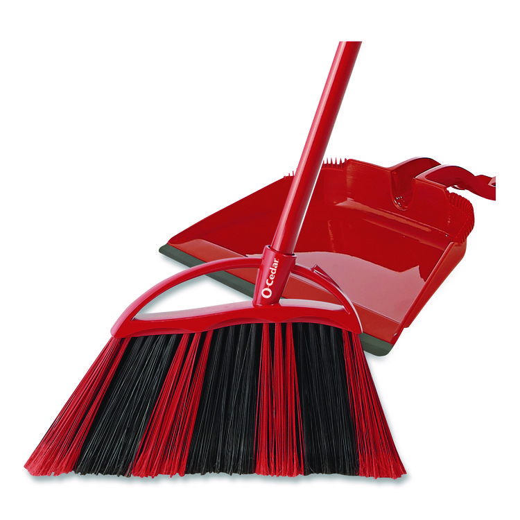 FREUDENBERG HOUSEHOLD PRODUCTS One Sweep LG Broom with Dustpan, 57" Handle, Red/Black/Gray (FHD172134EA)