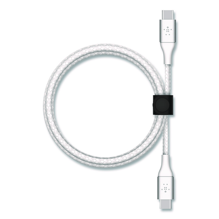 Belkin BOOST CHARGE Braided USB-C to USB-C Cable, 6.6 ft, White (BLKCAB004BT2MWH)