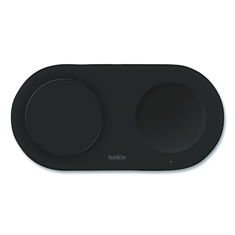 Belkin BOOST CHARGE Pro 2-in-1 Magnetic Wireless Charging Pad with Qi2, USB-C, 15 W, Black (BLKWIZ021TTBK)