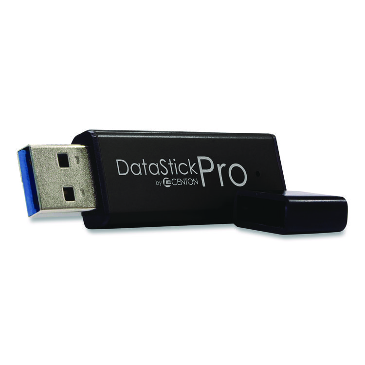 Centon DataStick Pro USB 3.2 Type A Flash Drive, 32 GB, Black, 5/Pack (CELS1U3P632G5B)