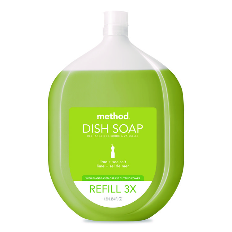 Method Dish Soap Refill, Lime and Sea Salt Scent, 54 oz Bottle (MTH359411)