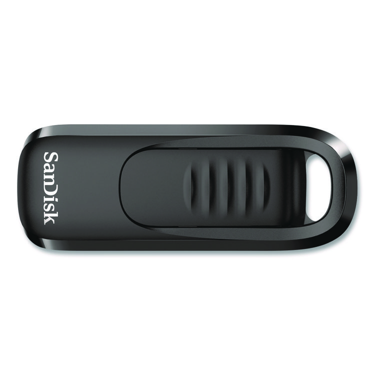 SANDISK CORPORATION Ultra Slider USB 3.2 Type C Flash Drive, 128 GB, Black (SDISDCZ480128GA)