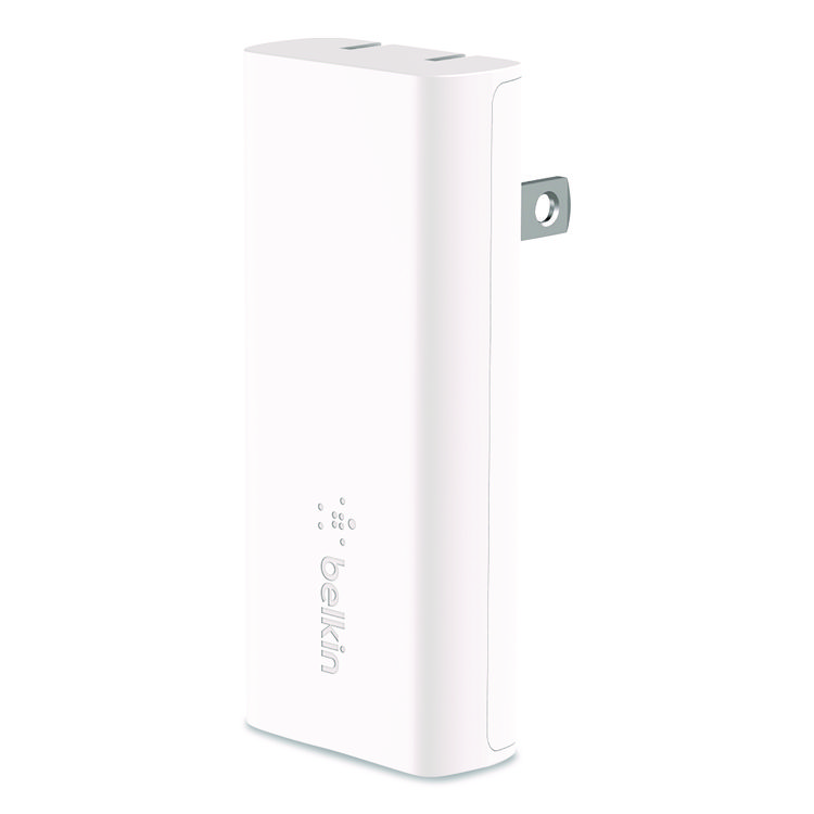 Belkin BOOST CHARGE Dual Wall Charger with PPS + USB-C Cable with Lightning Connector, White (BLKWCB007DQ1MWH)