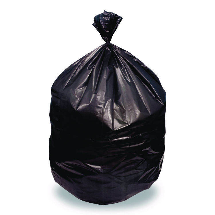 Heritage Linear Low Density Can Liners, 56 gal, 1.5 mil, 46' x 50", Black, 100/Carton (HERH9250AK)