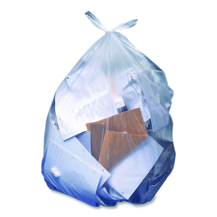 Heritage Linear Low-Density Can Liners, 30 gal, 1.1 mil, 36" x 30", Clear, Flat Pack, 250/Carton (HERH6036SC)