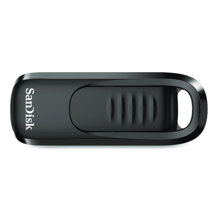SANDISK CORPORATION Ultra Slider USB 3.2 Type C Flash Drive, 256 GB, Black (SDISDCZ480256GA)