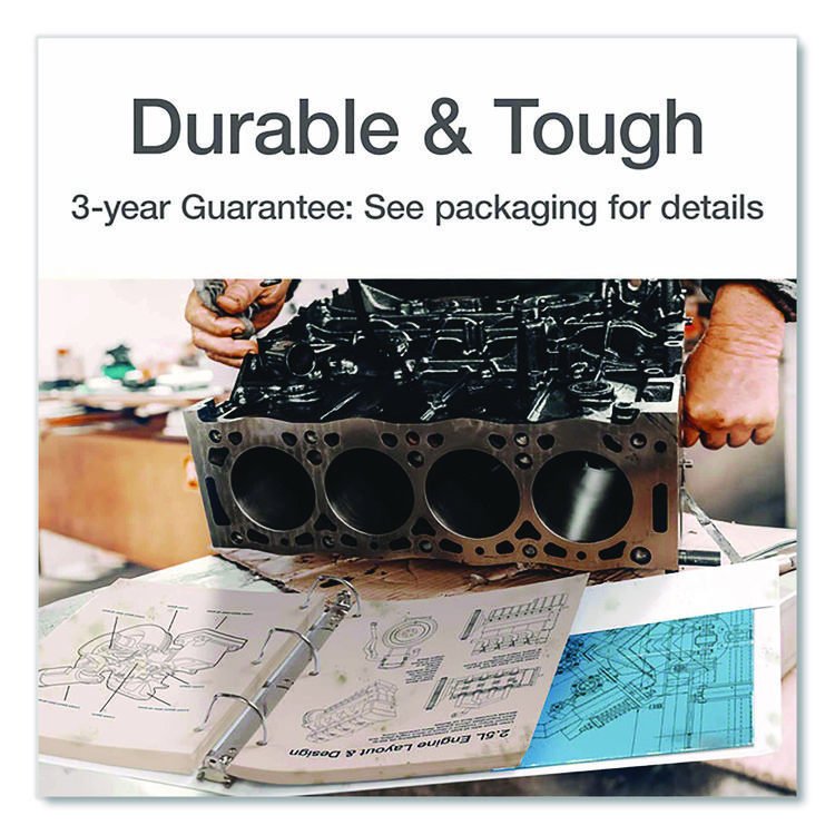 CRD26340 - Cardinal XtraLife ClearVue Non-Stick Slant-D Ring Binder, 3 Rings, 4" Capacity, 11 x 8.5, White (CRD26340) - Image 2