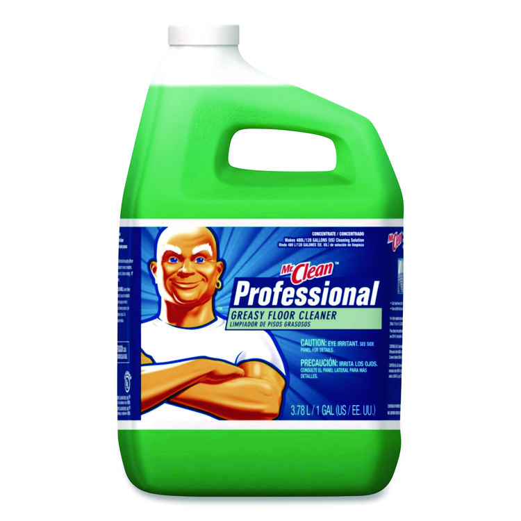 Mr. Clean Greasy Floor Cleaner, 1 gal Bottle, 4/Carton (PGC25046)