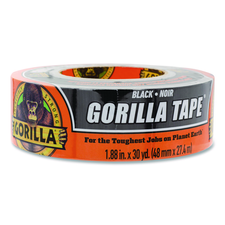 Gorilla Gorilla Tape, 3" Core, 1.88" x 30 yds, Black (GOR105629)