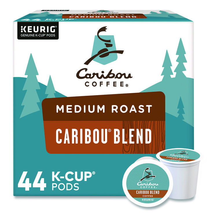 Caribou Coffee Caribou Blend Coffee K-Cups, 0.4 oz, 44/Box (CCF2124056)