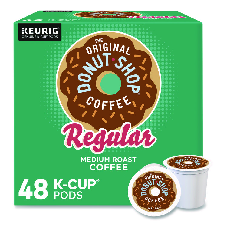 The Original Donut Shop Donut Shop Coffee K-Cups, Regular, 0.39 oz, 48/Box (DSP1635475)