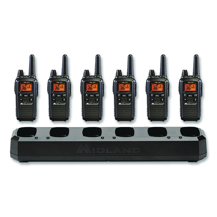 Midland Biztalk Two-Way Business Radio Bundle, 36 Channels, 6/Pack (MROLXT600BBX6)