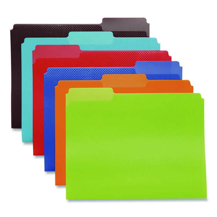 Oxford Colorful Poly File Folders, 1/3-Cut Tabs: Assorted, Letter Size, Assorted Colors, 24/Pack (OXF52004)